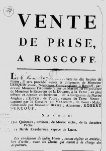 Vente de prise, à Roscoff